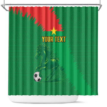Custom Burkina Faso Football Shower Curtain Go Les Etalons LT15