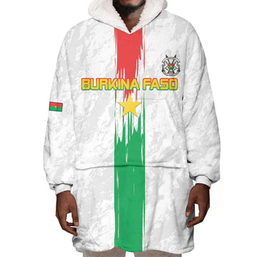 Burkina Faso Football Custom Wearable Blanket Hoodie Go Champions LT15