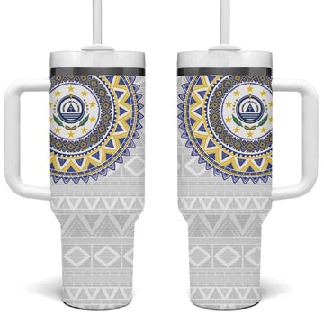 Cape Verde African Tribal Pattern Tumbler With Handle Chest Arm Tattoo LT15