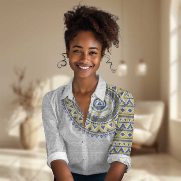 Cape Verde African Tribal Pattern Women Casual Shirt Chest Arm Tattoo LT15