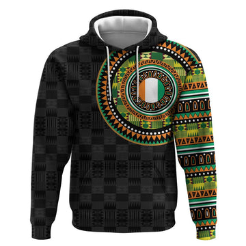 Ivory Coast Hoodie African Tribal Pattern LT15