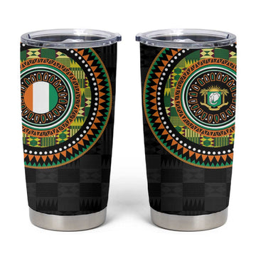 Ivory Coast African Tribal Pattern Tumbler Cup Chest Arm Tattoo LT15
