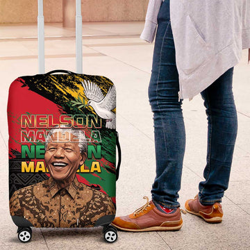 Nelson Mandela International Day Luggage Cover African Pattern Grunge Style LT15