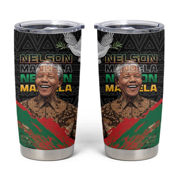 Nelson Mandela Day Tumbler Cup Pan African Flag LT15