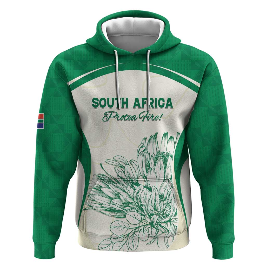 Custom South Africa Cricket Hoodie Protea Fire LT15
