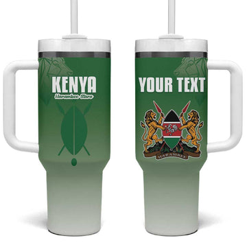 Custom Kenya Football Tumbler With Handle Go Harambee Stars LT15