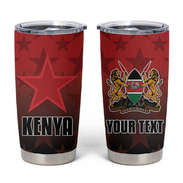 Custom Kenya Football Tumbler Cup Harambee Harambee Stars - Red Jersey LT15