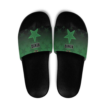 Kenya Football Slide Sandals Go Harambee Stars - Green Jersey LT15