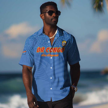 Custom DR Congo Football Hawaiian Shirt Allez Les Léopards LT15