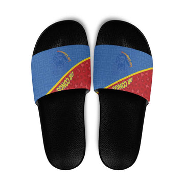 DR Congo Football Slide Sandals Allez Les Léopards LT15
