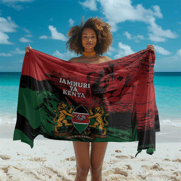 Jamhuri Ya Kenya Sarong African Lion - Coat Of Arms LT15