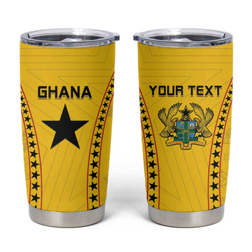 Custom Ghana Football Tumbler Cup Mix Adinkra Pattern LT15