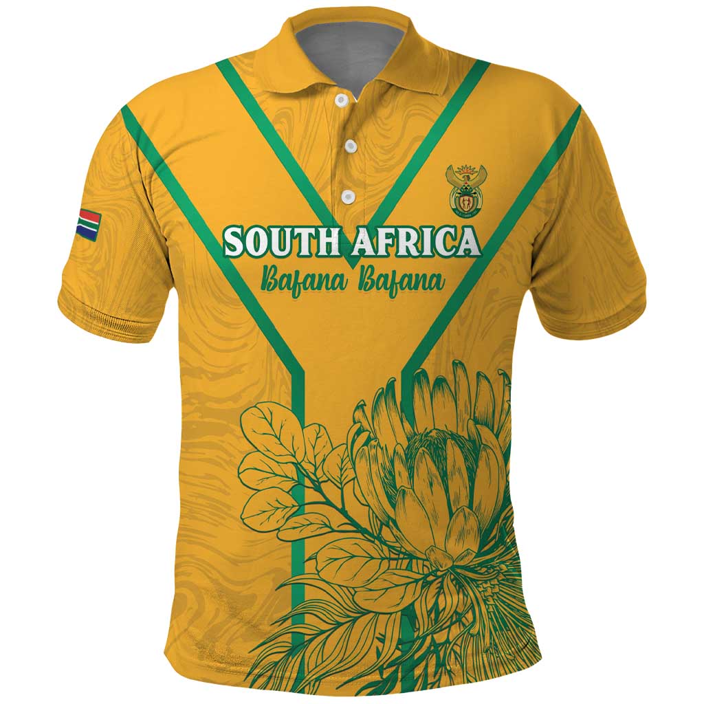 Custom South Africa Soccer Polo Shirt Go Bafana Bafana LT15