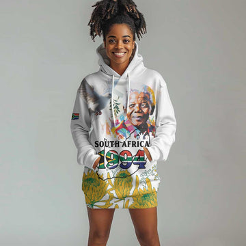 Afro South Africa Freedom Day Hoodie Dress Nelson Mandela LT15