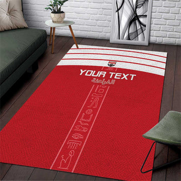 Egyptian Football Custom Area Rug Yalla Masr - Red Ver LT15