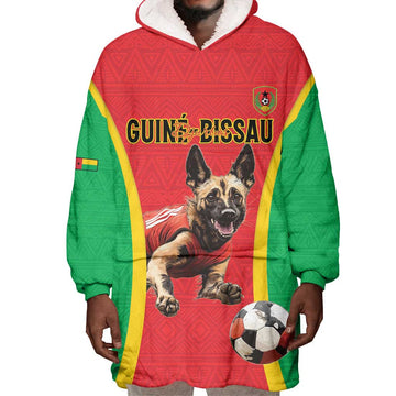 Custom Guinea-Bissau Football Wearable Blanket Hoodie Go Djurtus Go LT15