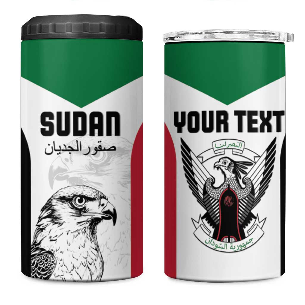 Custom Sudan Football 4 in 1 Can Cooler Tumbler Yalla Sudan LT15