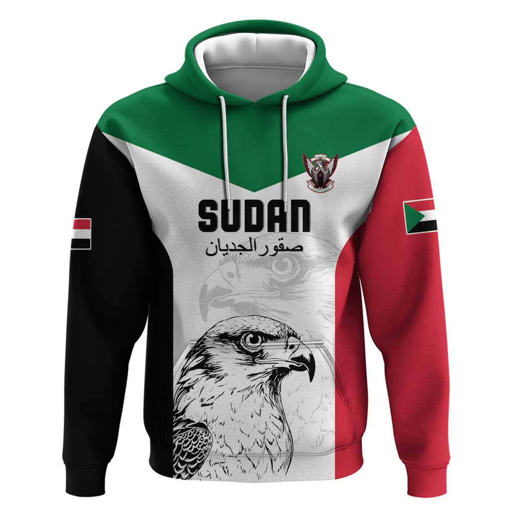 Custom Sudan Football Hoodie Yalla Falcons of Jediane LT15