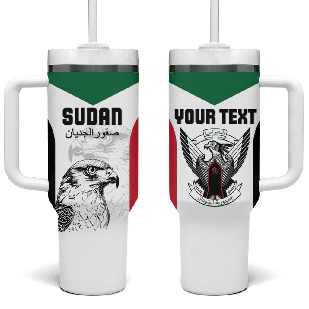 Custom Sudan Football Tumbler With Handle Yalla Sudan LT15