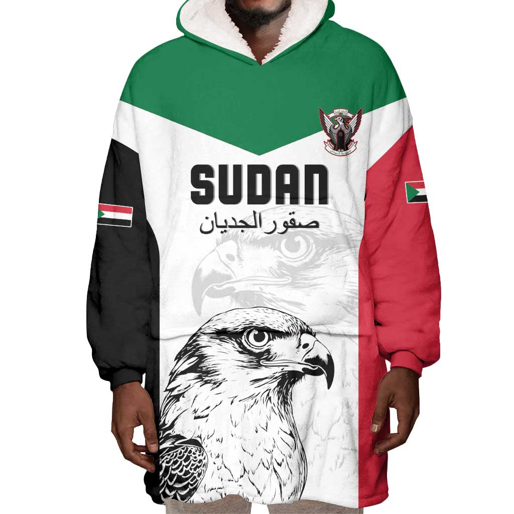 Custom Sudan Football Wearable Blanket Hoodie Yalla Sudan LT15