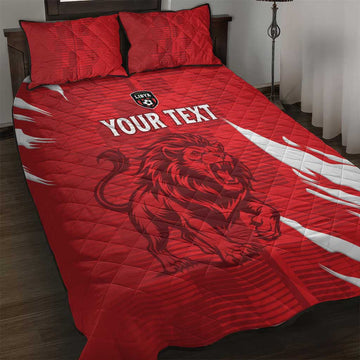 Custom Libya Football Quilt Bed Set Yalla Libya LT15