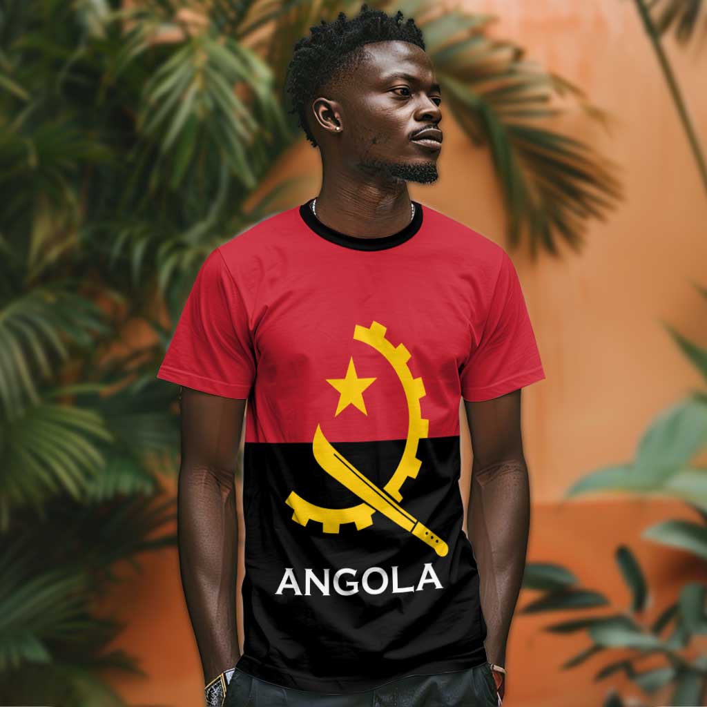 Angola Country Flag Stylized T shirt LT15