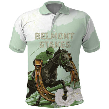 158th Anniversary Belmont Horse Racing Polo Shirt Run for the Carnations LT15