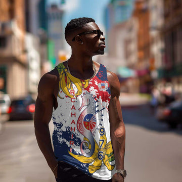Département de Mayotte Men Tank Top Ra Hachiri 976 Map With Ylang Ylang LT15