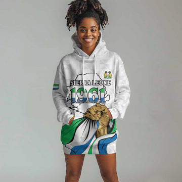 Personalised Happy Independence Sierra Leone Hoodie Dress April 27th LT15