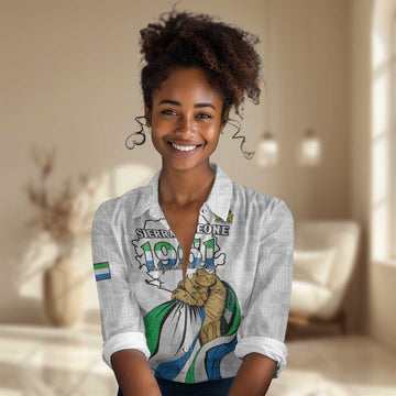 Personalised Happy Independence Sierra Leone Women Casual Shirt April 27th LT15