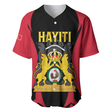 Personalised First Empire Of Haiti Baseball Jersey Coat Of Arms Sporty Style LT15