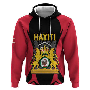 Personalised Empire d'Hayiti Hoodie Haiti First Empire Flag Style LT15