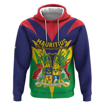 Personalised Mauritius Hoodie Stella Clavisque Maris Indici LT15