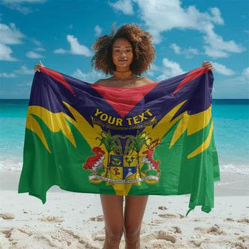 Personalised Republique de Maurice Sarong Coat Of Arms Flag Style LT15