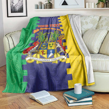 Personalised Republique de Maurice Blanket Stella Clavisque Maris Indici LT15