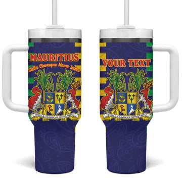 Personalised Republique de Maurice Tumbler With Handle Stella Clavisque Maris Indici LT15