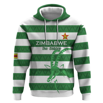 Zimbabwe Rugby Custom Hoodie Go Sables Go LT15