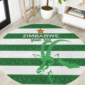 Nyika yeZimbabwe Rugby Custom Round Carpet Come On Sables LT15