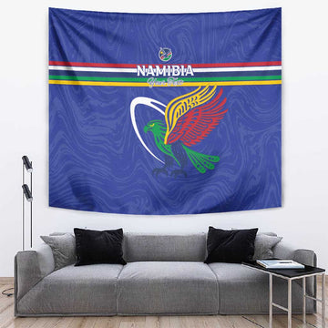Namibia Rugby Custom Tapestry African Fish Eagle - Flag Colors LT15