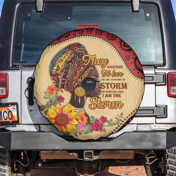 Black History Month Spare Tire Cover African Woman Afro I Am The Storm LT15