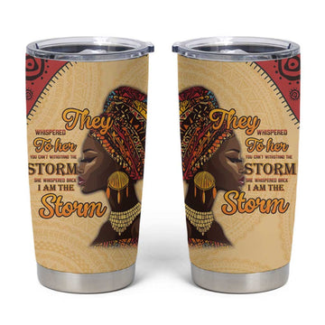 African Woman Tumbler Cup I Am The Storm LT15