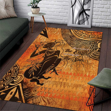 African Women Area Rug With Tribal Pattern LT15