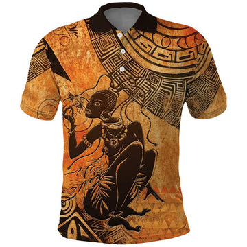 African Women Polo Shirt She Is Rooted In The Earth and Rising Like The Sun LT15