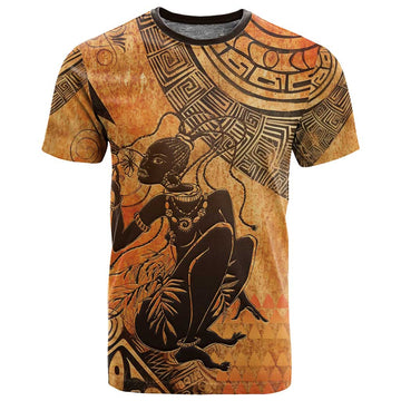 African Women T shirt With Tribal Pattern LT15