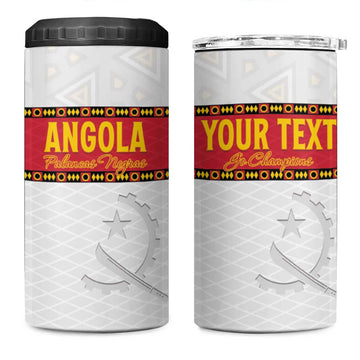 Afro Angola Football Custom 4 in 1 Can Cooler Tumbler Go Palancas Negras LT15