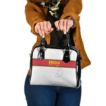 Angola Football Shoulder Handbag Avante Palancas Negras - White LT15