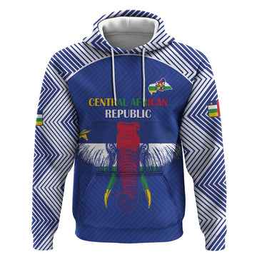 Custom Central African Republic Football Hoodie Go Champions LT15