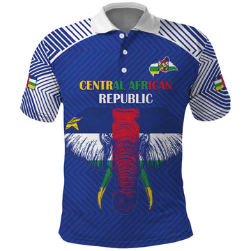Custom Central African Republic Football Polo Shirt Go Champions LT15