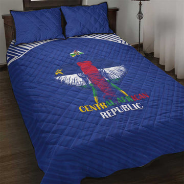 Afro Central African Republic Football Quilt Bed Set Go Champions LT15