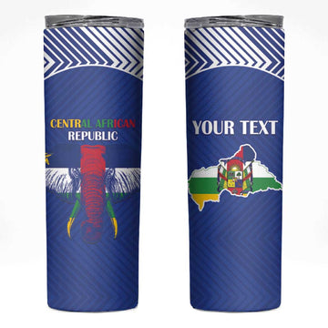Afro Central African Republic Football Custom Skinny Tumbler Go Champions LT15